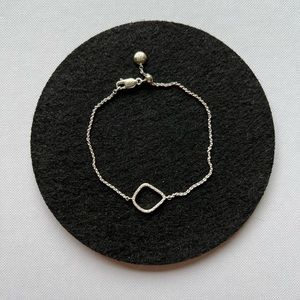 Monica Vinader Sterling Silver and Diamond Riva Bracelet